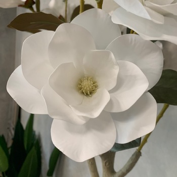 thumb_135cm White Artificial Magnolia Topiary Tree - Potted