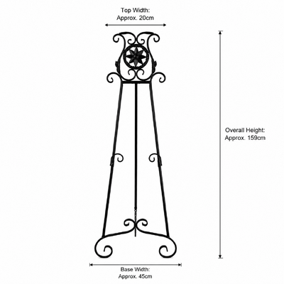 thumb_Black Metal Wedding Easel Display Sign Stand – 150cm