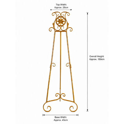 thumb_Gold Metal Wedding Easel Display Sign Stand – 150cm