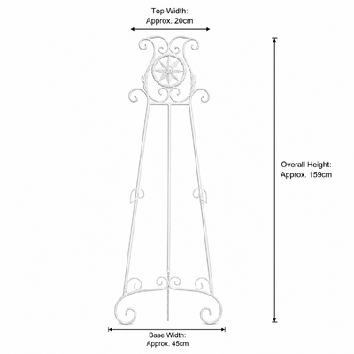 thumb_White Metal Wedding Easel Display Sign Stand – 150cm