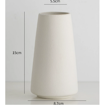 thumb_White Textured Ceramic Vase 15cm
