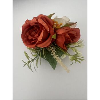 thumb_Buttonhole Twin rose Style - Burnt Orange