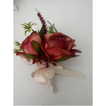 thumb_Buttonhole Twin rose Style -  Autumn Reds