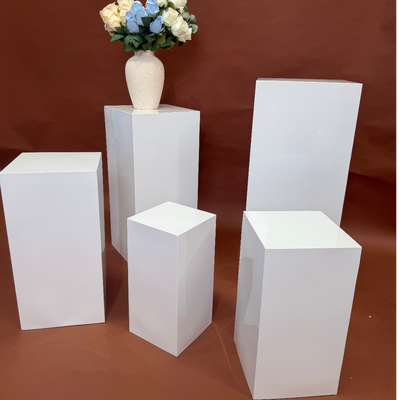 thumb_Set of 5 White Metal Wedding Plinths – Factory Seconds