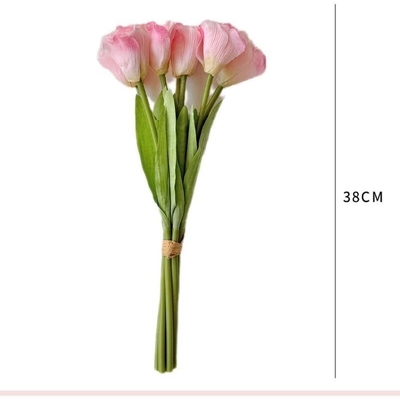 thumb_38cm Artificial Double Tulip Bunch – 7 Heads – Pink