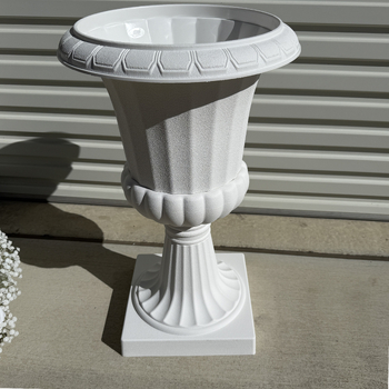 thumb_65cm Tall Large White Textured Plastic Wedding Flower Pot Urn