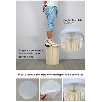 thumb_Folding White Plinth/Pedestal - 4 Sizes Available