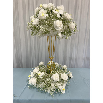 thumb_65cm Shiny Gold Dual Sided Flower Stand Centerpiece