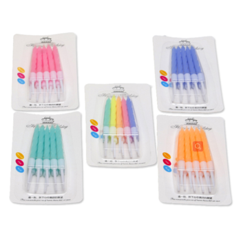 thumb_10pk Orange Birthday Cake Candles with cups