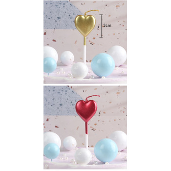 thumb_1 x  Pink Heart Birthday Cake Candle