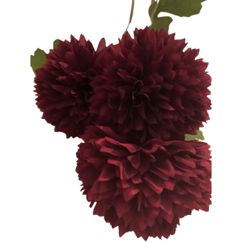 thumb_65cm 3 Head Chrysanthemum - Burgundy