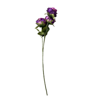 thumb_65cm - 3 Head Rose Flower Stem - Violet
