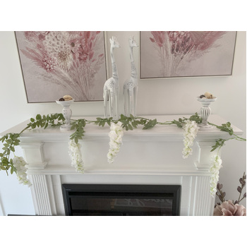 thumb_150cm White  Deluxe Wisteria Flower Garland - 5 Heads