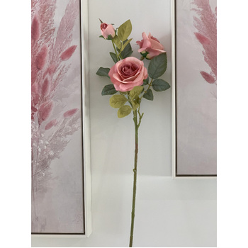 thumb_70cm - Pink/Mauve 3 Head Rose Stem