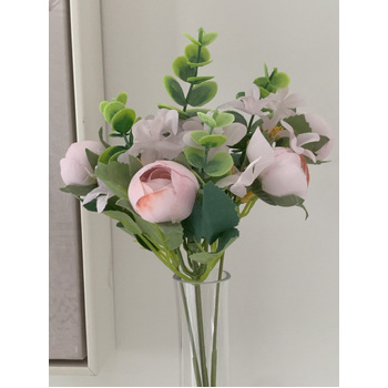 thumb_5 Head Mini Rose Filler Bunch - Soft Pink/Mauve