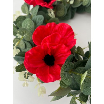 thumb_35cm Anzac Day Poppy and Eucalyptus Wreath