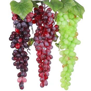 thumb_Artificial Grape Bunch - Red Small 10cm - 18 grapes on bunch