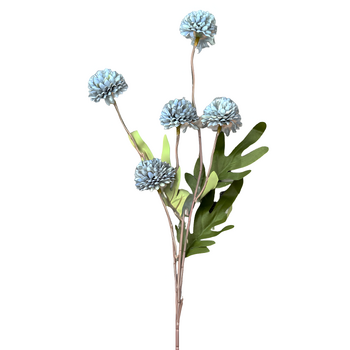 thumb_52cm - Dusty Blue Mini Artificial Chrysanthemum Pom Stem