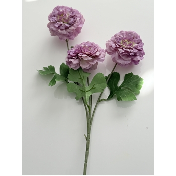 thumb_70cm Light Purple Artificial Ranunculus Flower Stem – 3 Head