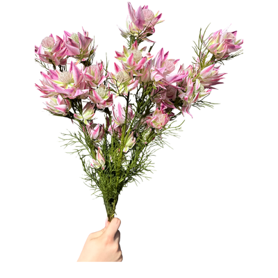 thumb_65cm Purple/Pink Artificial Blushing Bride Stem – 9 Flower Heads