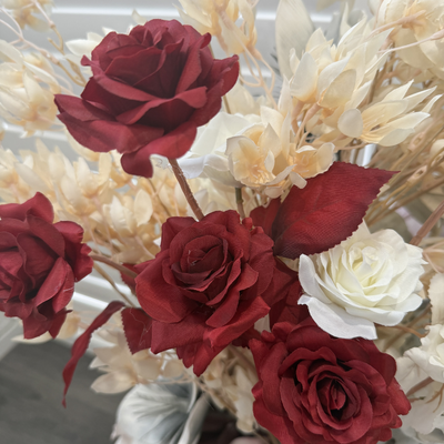 thumb_Artificial Red Rose Spray with 5 Heads – 70cm