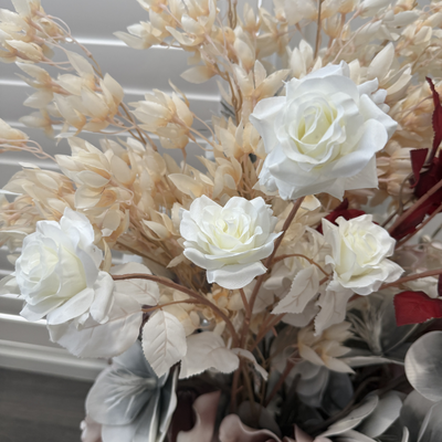 thumb_Artificial White Rose Spray with 5 Heads – 70cm