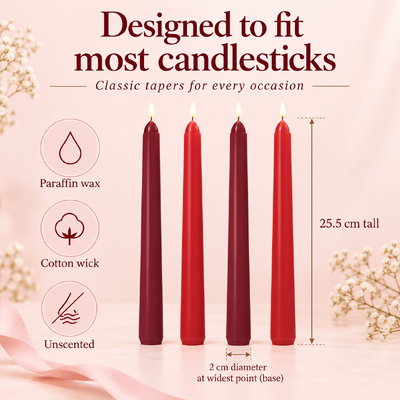 thumb_4pcs - 25cm Orange Theme (Taper) Dinner Candle Romantic Candlestick