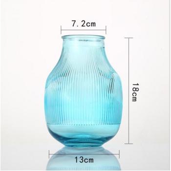 thumb_18cm Bud/Posey Glass Belly Vase - Blue