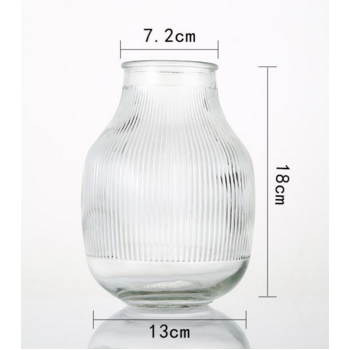 thumb_18cm Bud/Posey Glass Belly Vase - CLEAR