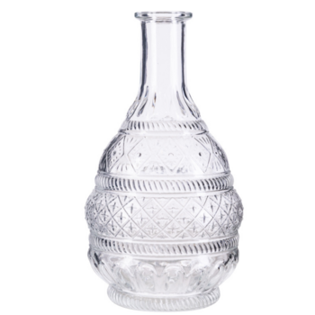 thumb_Clear Glass Decorative Belly Style Vase - 22cm