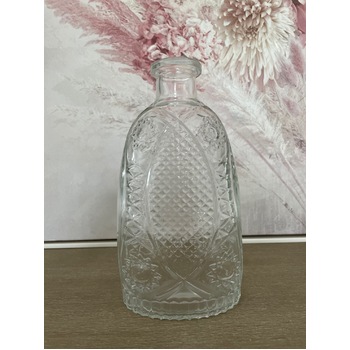 thumb_Clear Glass Decorative Bottle Style Vase - 22cm