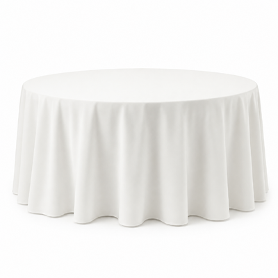 thumb_275cm Soft Finish Polyester Round Tablecloth – White