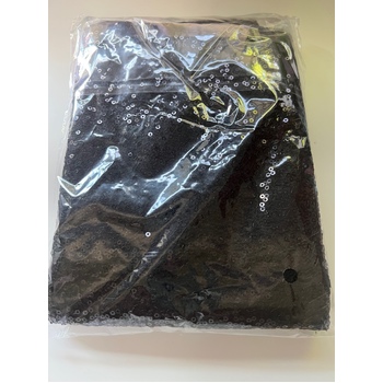 thumb_130x205cm Sequin Tablecloth - Black