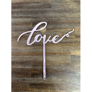 thumb_Rose Gold - LOVE Acrylic Cake Topper