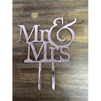 thumb_Rose Gold - Mr & Mrs Acrylic Cake Topper