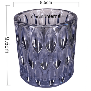 thumb_9.5cm - Grey Votive Candle Holder/Vase