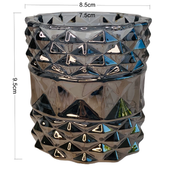 thumb_9.5cm - Silver/Grey Iridescent Finish Votive Candle Holder