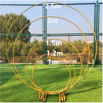 thumb_2m Round Balloon Arch on stand - Gold