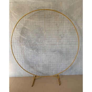 thumb_2m Round Mesh Balloon Arch on stand - Gold
