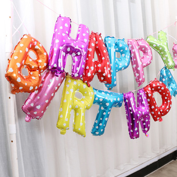 thumb_Multi Coloured Happy Birthday Foil Balloons - 40cm tall