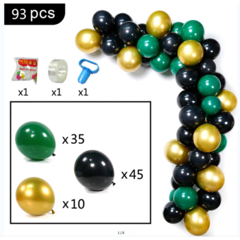 thumb_93pc Black/Green/Gold Theme Balloon Garland Decorating Kit