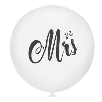 thumb_90cm Giant White Mr & Mrs Balloons Style 2