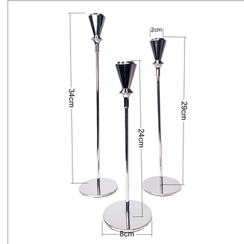 thumb_3 Pce Taper Candelabra Stand Set - Silver