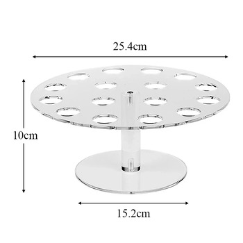 thumb_6 Hole Rose Petal Cone Stand - Clear Acrylic