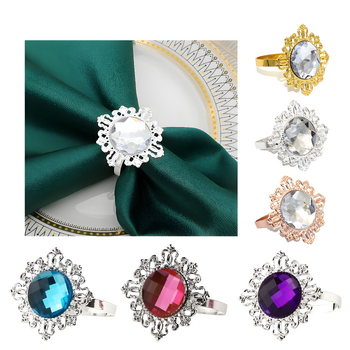thumb_12pk Purple Napkin Rings - Diamond Ring Style