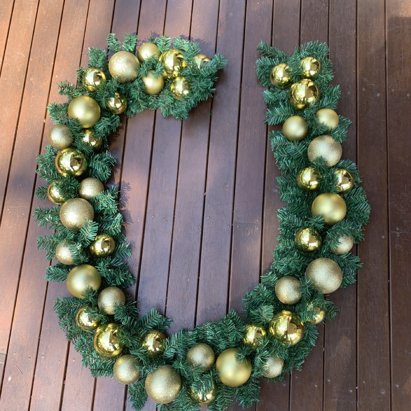 260cm Christmas Garland/Runner Gold