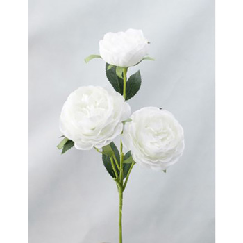 thumb_50cm Ranunculus 3 Head Flower Stem - White