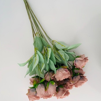 thumb_56cm - 15 Head Rose Flower Bush - Mauve