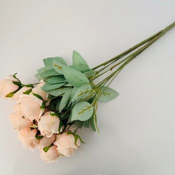 thumb_56cm - 15 Head Rose Flower Bush - Soft Pink