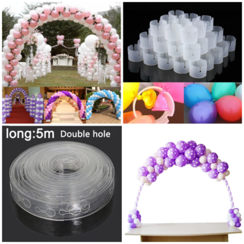 thumb_5m Clear Double Hole Balloon Garland/Arch Decorating Strip